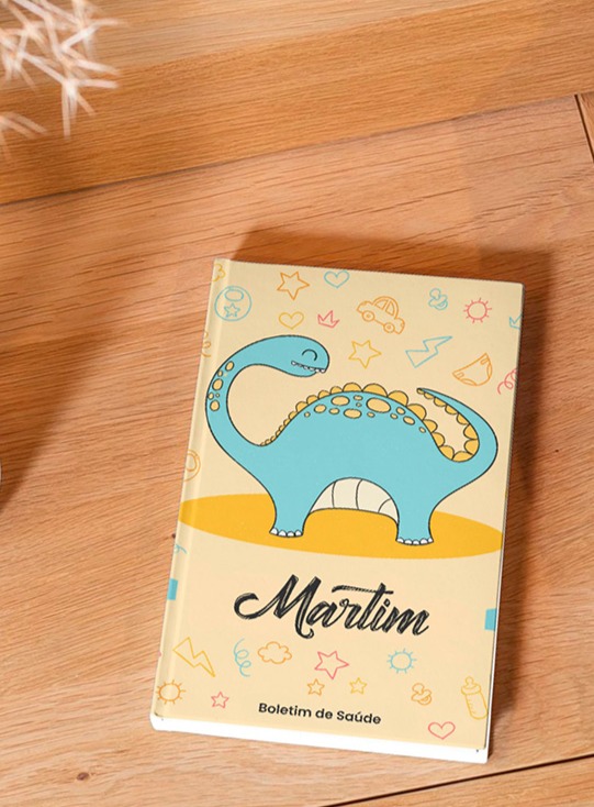 Capa para boletim de saúde - Modelo Dino